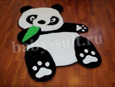 Детский меховой коврик "Панда" для малышей и детей