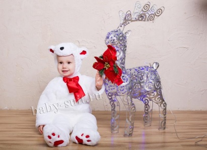 Карнавальный костюм "Белый Мишка" для  малышей и детей