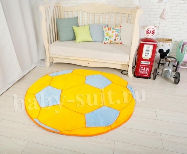 Детский меховой коврик "Желтый мяч" для малышей и детей