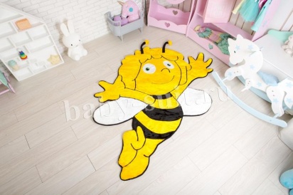 Детский меховой коврик "Пчелка" для малышей и детей