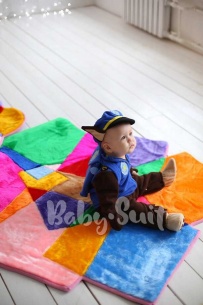 Детский меховой коврик для детей и малышей "Калейдоскоп"