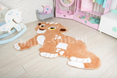 Детский меховой коврик "Львенок" для малышей и детей