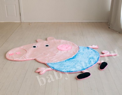 Детский меховой коврик "Свинка Папа" для малышей и детей