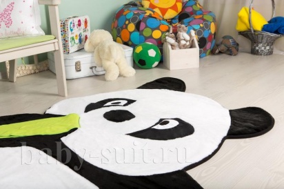 Детский меховой коврик "Панда" для малышей и детей