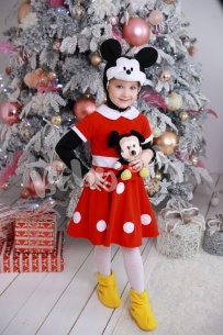 Новогодний костюм Мышки Минни Маус для девочек