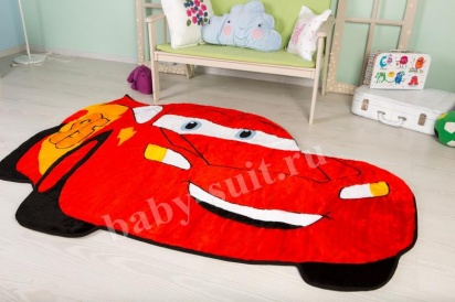 Детский меховой коврик "Машинка" для малышей и детей
