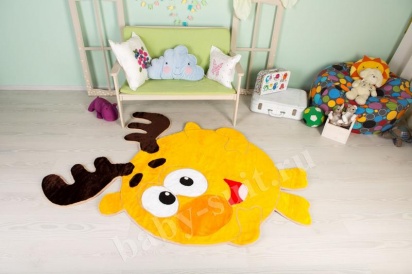 Детский меховой коврик "Лосенок" для малышей и детей