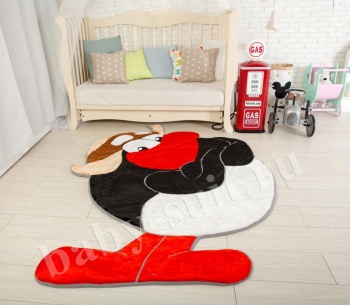 Детский меховой коврик "Пингвин" для малышей и детей